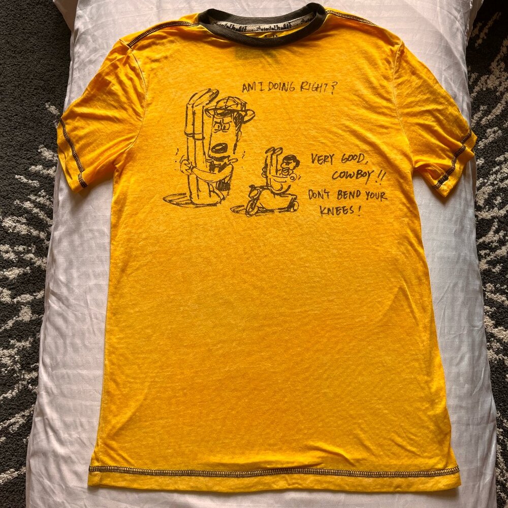 Pixar Backstage Men's Yellow Toy Story Graphic Limited Edition Collectible Shirt